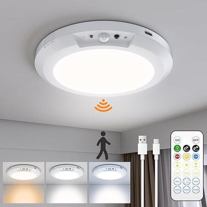 ✨Dimmable rechargeable ceiling light with motion sensor – magnetic & wireless